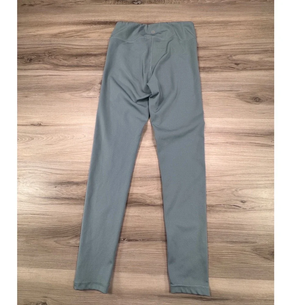 90‎ Degree by Reflex Girls Large 12 Dusty Blue Crossover Waist Active Leggings